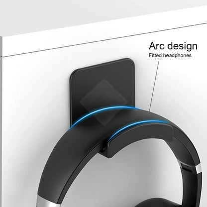 Soporte Universal para auriculares, colgador de montaje en pared de plástico adh