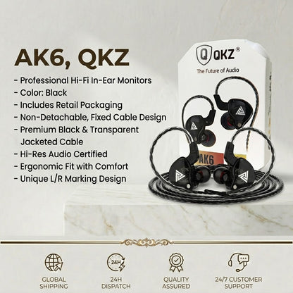 Audífonos QKZ para Juegos con Micrófono, Conector Universal de 3.5mm, Auriculare