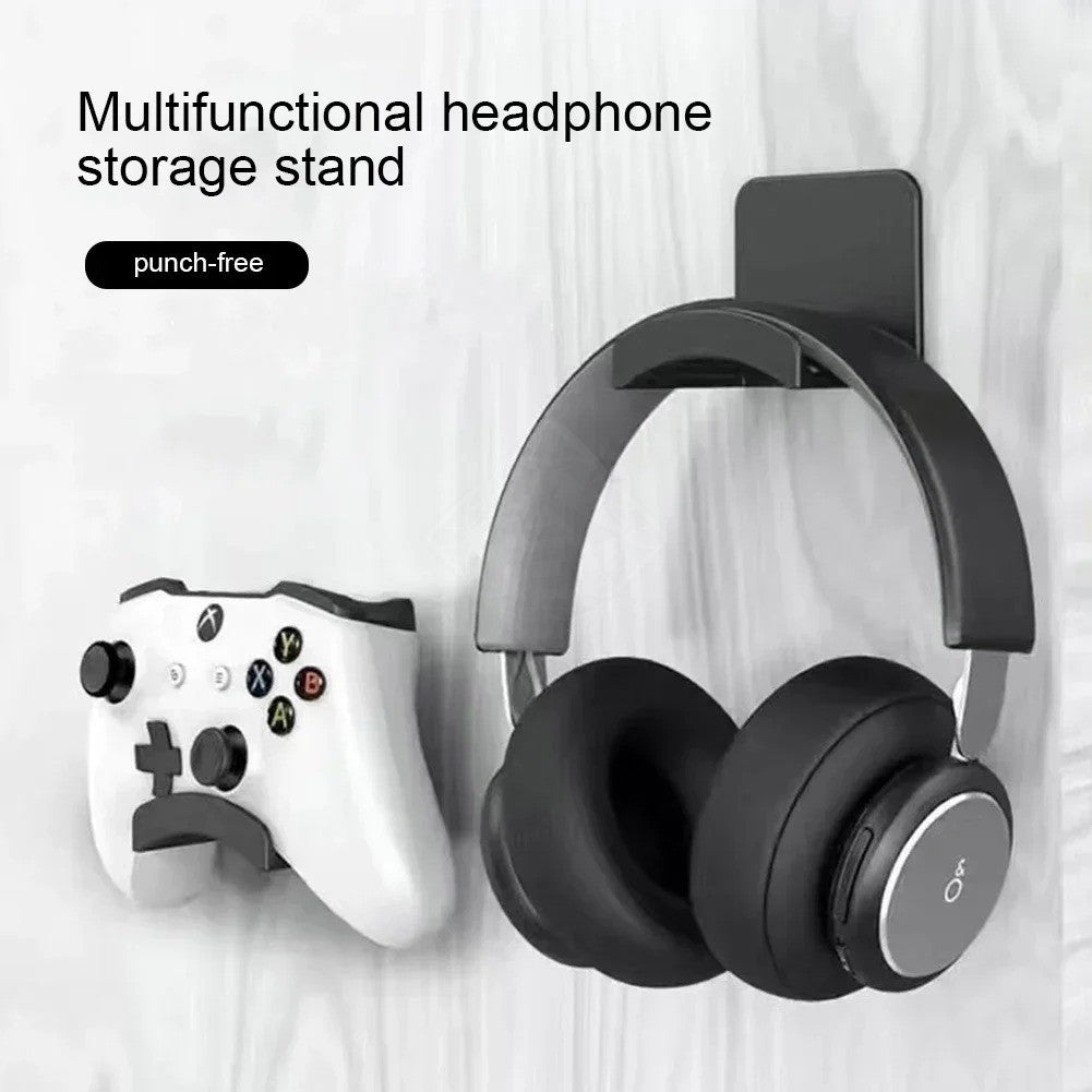 Soporte Universal para auriculares, colgador de montaje en pared de plástico adh