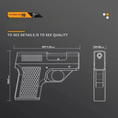 Encendedor Pistola Llama Jet Azul 2026 - Recargable con Clip y Guarda Cigarrillos