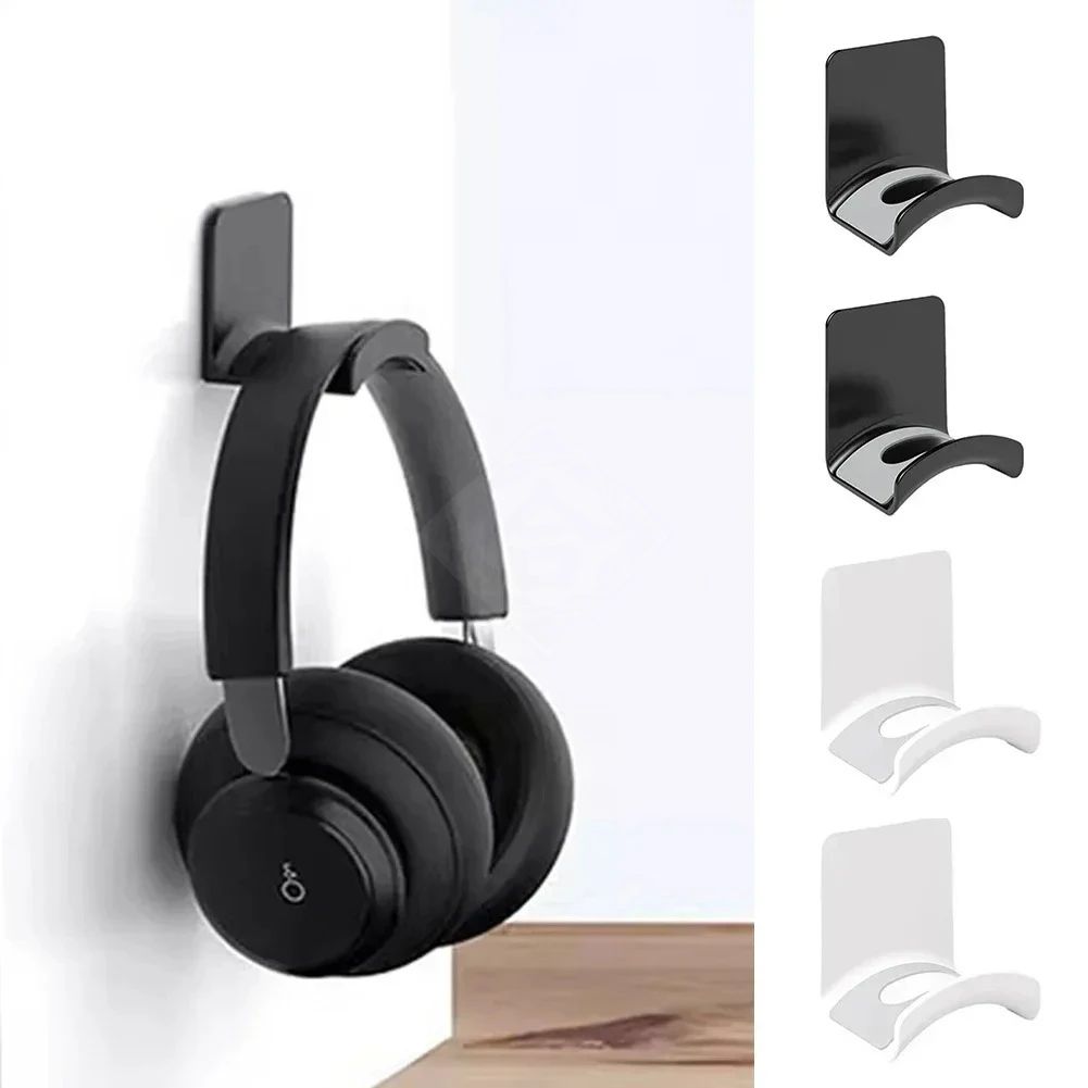 Soporte Universal para auriculares, colgador de montaje en pared de plástico adh