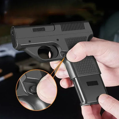 Encendedor Pistola Llama Jet Azul 2026 - Recargable con Clip y Guarda Cigarrillos