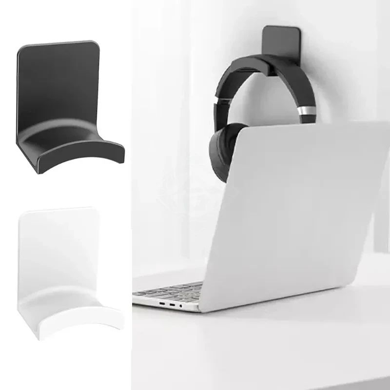 Soporte Universal para auriculares, colgador de montaje en pared de plástico adh