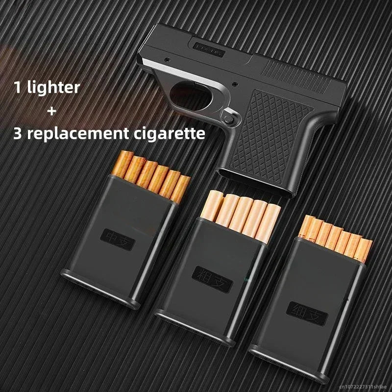 Encendedor Pistola Llama Jet Azul 2026 - Recargable con Clip y Guarda Cigarrillos