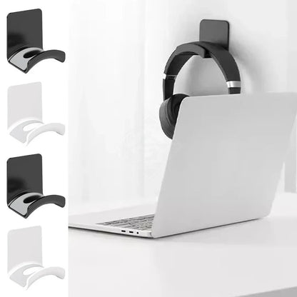 Soporte Universal para auriculares, colgador de montaje en pared de plástico adh