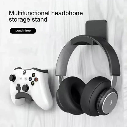Soporte Universal para auriculares, colgador de montaje en pared de plástico adh